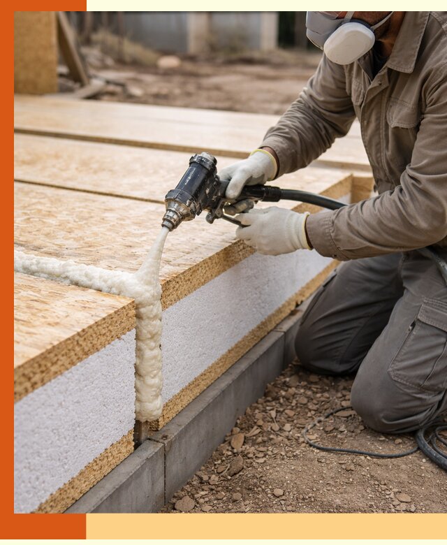 Утепление СИП-панелей пенополиуретаном (ППУ) в Солнечногорске