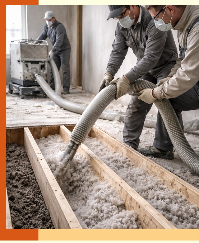 Заполнение полостей межэтажного перекрытия в Солнечногорске эффективно и герметично