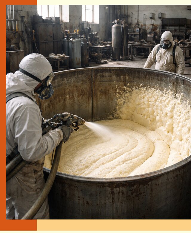 Заливка ппу в емкости с полной изоляцией и герметизацией в Солнечногорске