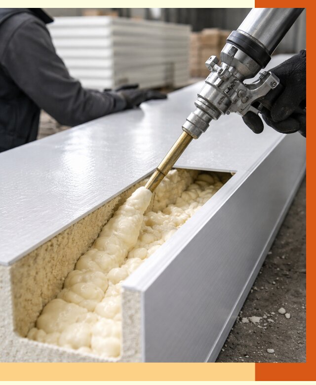 Заполнение пустот холодильных панелей в Солнечногорске от 7806 руб. | ТепломастерСлн