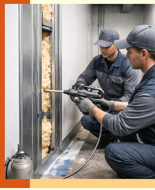 Заполнение пустот холодильных панелей в Солнечногорске специализированной пеной