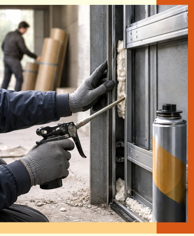 Заполнение пустот ворот в Солнечногорске от 4684 руб. — заливка ППУ, утепление под ключ | ТепломастерСлн