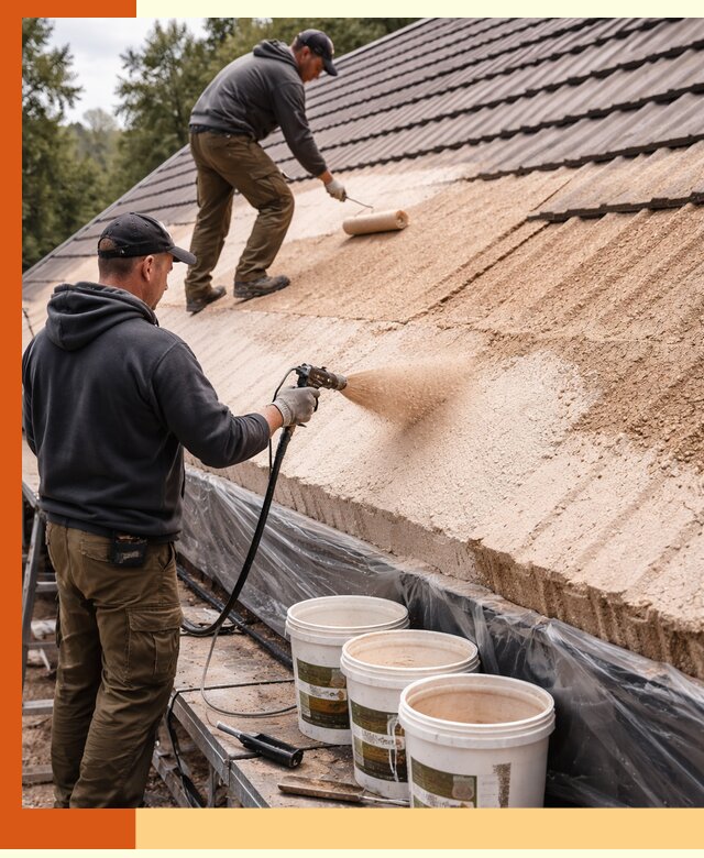 Утепление кровли жидкой пробкой в Солнечногорске для домов и зданий