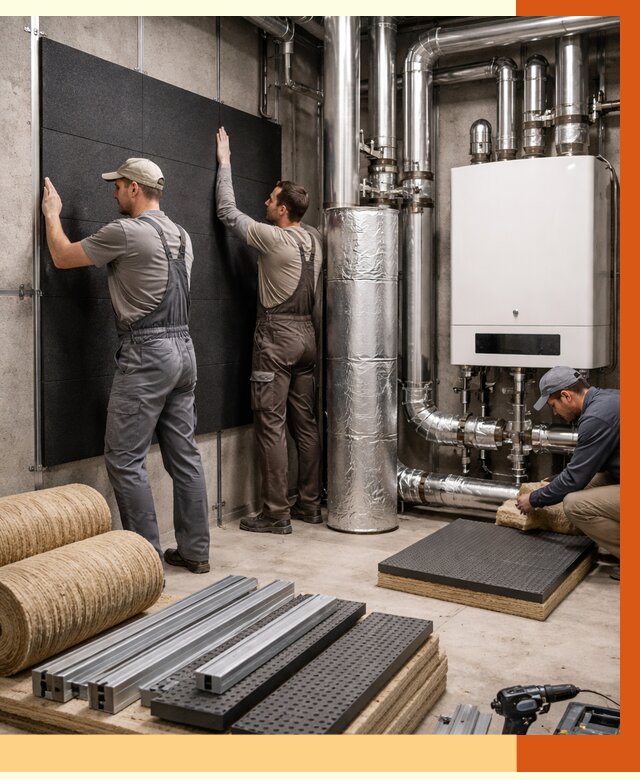 Шумоизоляция котельной в Солнечногорске от 6765 руб. под ключ | Профессиональная звукоизоляция — ТепломастерСлн