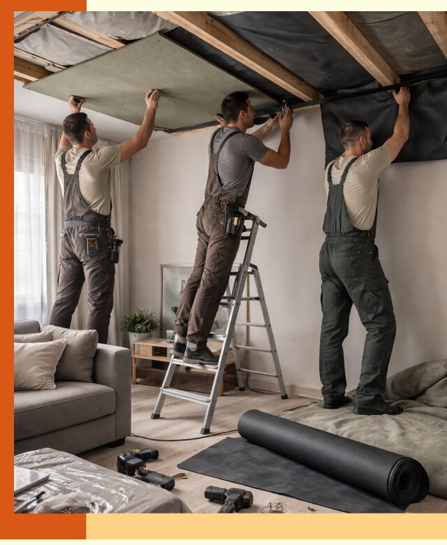 Шумоизоляция потолка в Солнечногорске — профессиональное устранение шумов