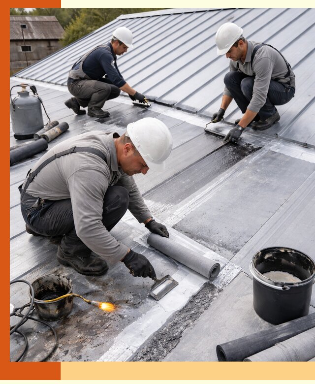 Гидроизоляция металлической кровли с гарантией в Солнечногорске