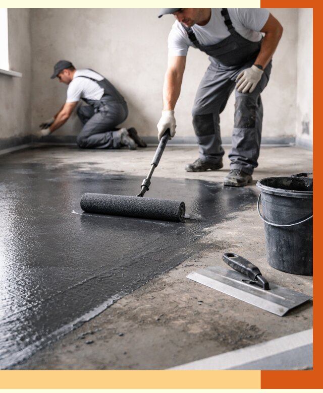 Профессиональная гидроизоляция пола в Солнечногорске от 8847 руб. под ключ | ТепломастерСлн