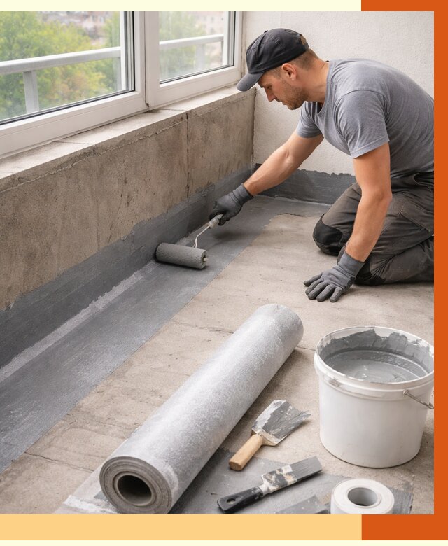 Профессиональная гидроизоляция балкона в Солнечногорске от 4371 руб. | ТепломастерСлн