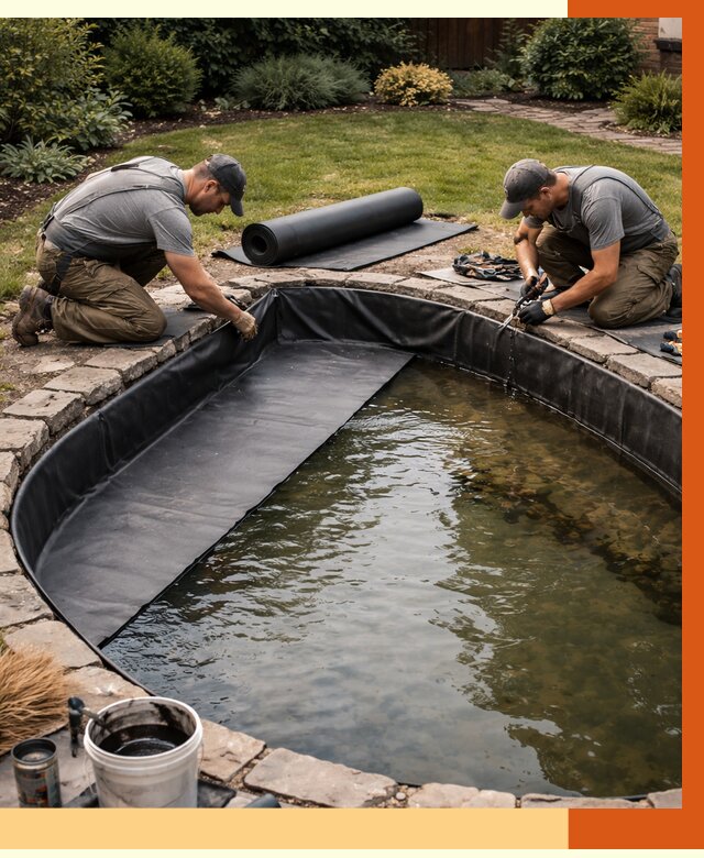 Гидроизоляция пруда в Солнечногорске от 15612 руб. под ключ | ТепломастерСлн профессионально