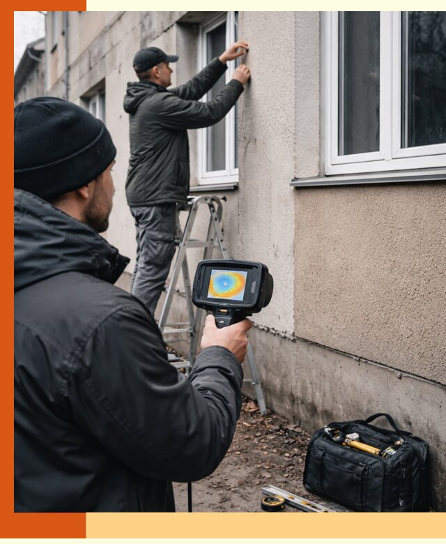 Тепловизионное обследование фасада в Солнечногорске для выявления дефектов
