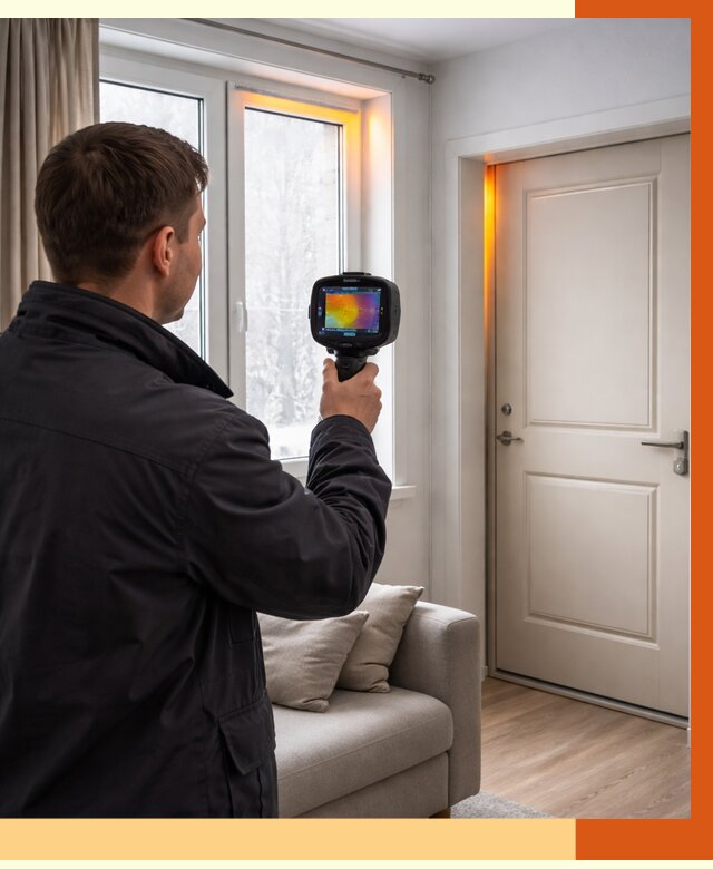Тепловизионное обследование окон и дверей в Солнечногорске от 4684 руб. | ТепломастерСлн