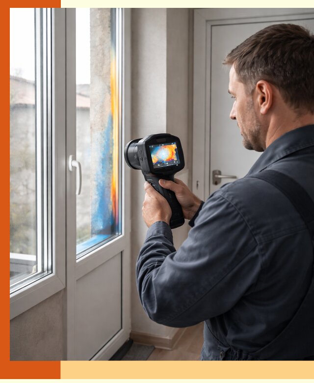 Тепловизионное обследование окон и дверей в Солнечногорске