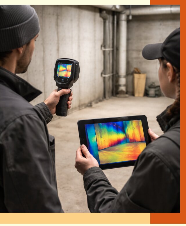 Тепловизионное обследование подвала в Солнечногорске от 4684 руб. — проверка гидроизоляции | ТепломастерСлн