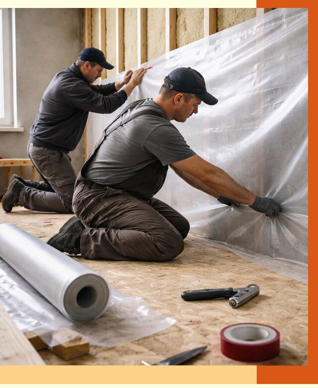 Монтаж пароизоляции в Солнечногорске от 2602 руб. — установка и укладка под ключ | ТепломастерСлн