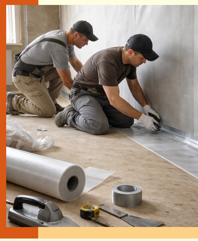 Монтаж пароизоляции для дома и помещений в Солнечногорске