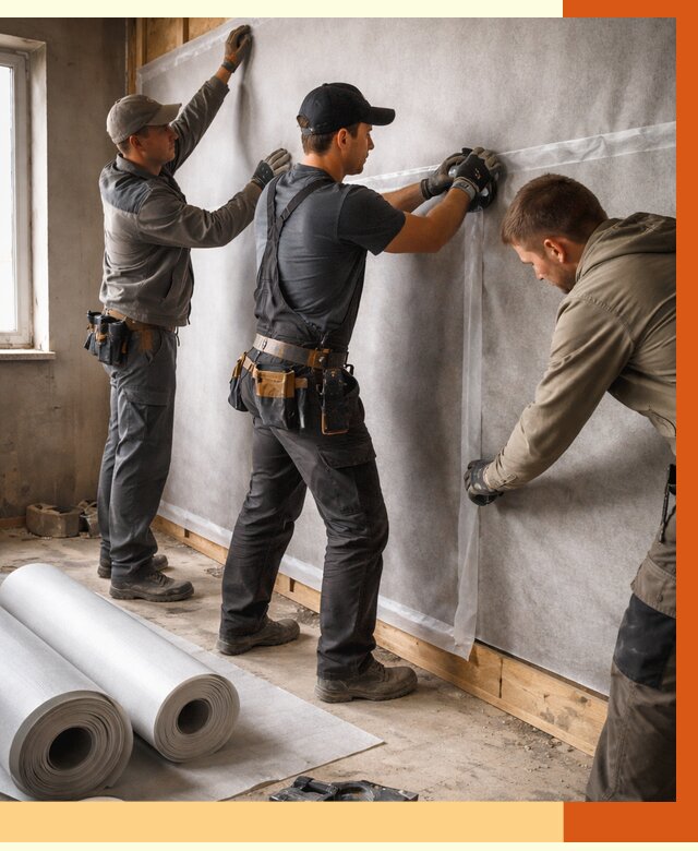 Монтаж ветроизоляции в Солнечногорске от 4684 руб./м2 — профессионально | ТепломастерСлн