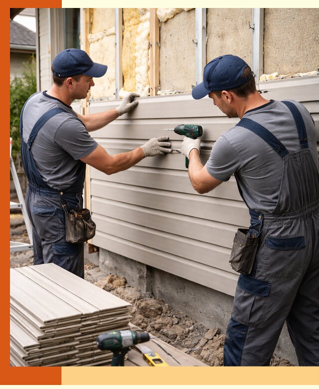 Монтаж сайдинга после утепления в Солнечногорске качественно и надежно